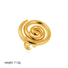 Wholesale Ring Copper Geometric Open Irregular Shape Electroplating