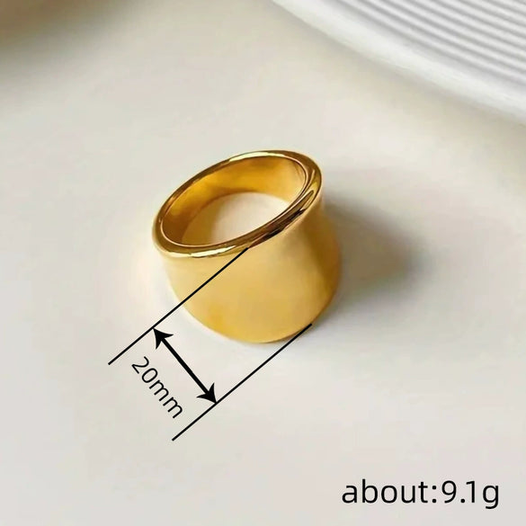 Wholesale Ring Copper Geometric Punk Exaggerated Electroplated Unisex