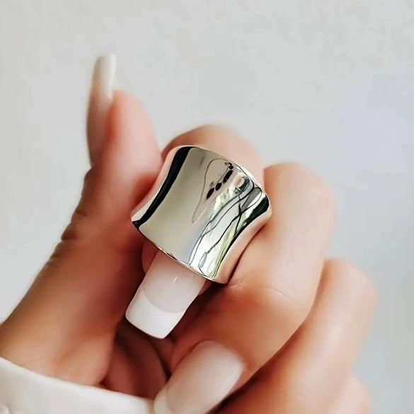 Wholesale Ring Copper Geometric Punk Exaggerated Electroplated Unisex