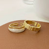 Wholesale Ring Copper Geometric Retro Double Layer Opening Irregular Electroplating Women's Fashion