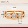 Wholesale Ring Copper Geometric Round Square Inlaid Zircon Fashion Ring