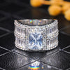 Wholesale Ring Copper Geometric Square High Luxury Set With Zirconia For Women