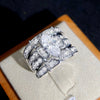 Wholesale Ring Copper Geometric Style Inlaid Horse Eye Zircon