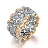 Wholesale Ring Copper Geometric Style Zircon Gemstone Ring