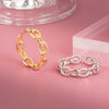 Wholesale Ring Copper Geometric Titanium Steel 18K Gold Plated Electroplating Minimalist Light Luxury Style For Women
