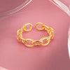 Wholesale Ring Copper Geometric Titanium Steel 18K Gold Plated Electroplating Minimalist Light Luxury Style For Women