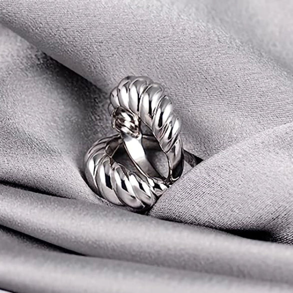 Wholesale Ring Copper Geometric Twist Wrap Electroplating Unisex