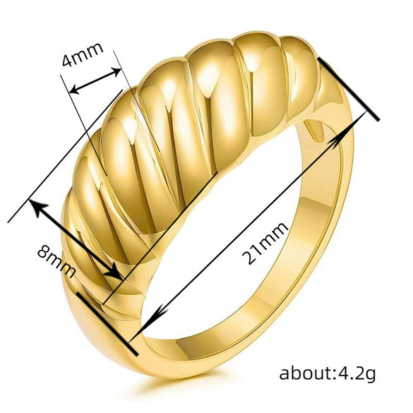 Wholesale Ring Copper Geometric Twist Wrap Electroplating Unisex