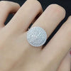 Wholesale Ring Copper Geometric Zircon Inlaid French Retro Style