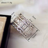 Wholesale Ring Copper Geometric Zircon Inlaid Hollow Lace Style Unisex
