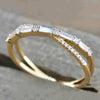 Wholesale Ring Copper Geometric Zircon Inlaid Light Luxury Style