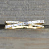 Wholesale Ring Copper Geometric Zircon Inlaid Light Luxury Style