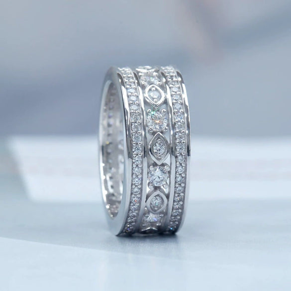 Wholesale Ring Copper Geometric Zirconia Hiphop Style Unisex