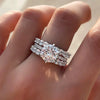 Wholesale Ring Copper Geometric Zirconia Light Luxury Style For Women