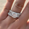 Wholesale Ring Copper Geometric Zirconia Light Luxury Style For Women
