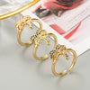 Wholesale Ring Copper Gold Plated Coconut Tree Zircon Unisex Hip Hop Simple Style