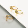 Wholesale Ring Copper Gold Plated Coconut Tree Zircon Unisex Hip Hop Simple Style