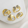 Wholesale Ring Copper Gold Plated Geometric Moon Cross Open Unisex Minimalist Style