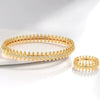 Wholesale Ring Copper Gold Plated Geometric Style