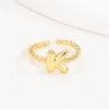 Wholesale Ring Copper Golden Glaze Electroplated Bubble Balloon Shape With Letters Numbers Text For Women