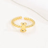 Wholesale Ring Copper Golden Glaze Electroplated Bubble Balloon Shape With Letters Numbers Text For Women