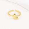 Wholesale Ring Copper Golden Glaze Electroplated Bubble Balloon Shape With Letters Numbers Text For Women
