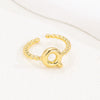 Wholesale Ring Copper Golden Glaze Electroplated Bubble Balloon Shape With Letters Numbers Text For Women