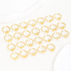 Wholesale Ring Copper Golden Glaze Electroplated Bubble Balloon Shape With Letters Numbers Text For Women