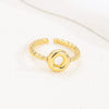 Wholesale Ring Copper Golden Glaze Electroplated Bubble Balloon Shape With Letters Numbers Text For Women