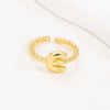 Wholesale Ring Copper Golden Glaze Electroplated Bubble Balloon Shape With Letters Numbers Text For Women