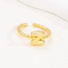 Wholesale Ring Copper Golden Glaze Electroplated Bubble Balloon Shape With Letters Numbers Text For Women