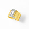 Wholesale Ring Copper Goldplated Geometric Letter Design