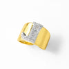 Wholesale Ring Copper Goldplated Geometric Letter Design