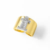 Wholesale Ring Copper Goldplated Geometric Letter Design