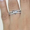 Wholesale Ring Copper Heart Shape Inlaid Zircon For Women
