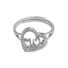 Wholesale Ring Copper Heart Shaped Love Texture Hollow With English Letters Electroplated