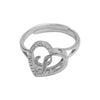 Wholesale Ring Copper Heart Shaped Love Texture Hollow With English Letters Electroplated