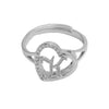 Wholesale Ring Copper Heart Shaped Love Texture Hollow With English Letters Electroplated