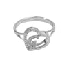 Wholesale Ring Copper Heart Shaped Love Texture Hollow With English Letters Electroplated