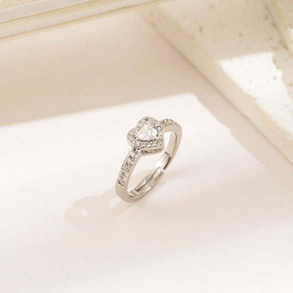 Wholesale Ring Copper Inlaid Rhinestone Geometric Bow Wave Animal Zodiac Butterfly Snake Style