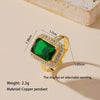 Wholesale Ring Copper Inlaid Rhinestone Geometric Bow Wave Animal Zodiac Butterfly Snake Style