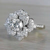 Wholesale Ring Copper Inlaid Zircon Flower Style For Women