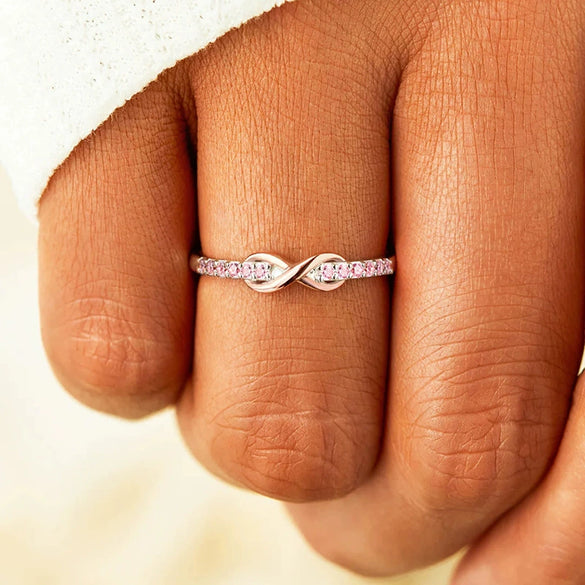 Wholesale Ring Copper Inlaid Zircon With Letters Numbers Text Pattern For Women