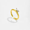 Wholesale Ring Copper 18K Gold Electroplated Geometric Style Adjustable Finger Ring