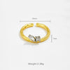 Wholesale Ring Copper 18K Gold Electroplated Geometric Style Adjustable Finger Ring