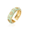 Wholesale Ring Copper 18K Gold Plated Geometric Micro Inlay Women's Retro Bohemian Style