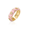 Wholesale Ring Copper 18K Gold Plated Geometric Micro Inlay Women's Retro Bohemian Style