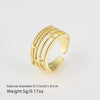 Wholesale Ring Copper 18K Gold Plated Geometric Retro Fashion For Women