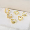 Wholesale Ring Copper 18K Gold Plated Geometric Retro Fashion For Women