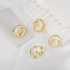 Wholesale Ring Copper 18K Gold Plated Geometric Retro Fashion For Women